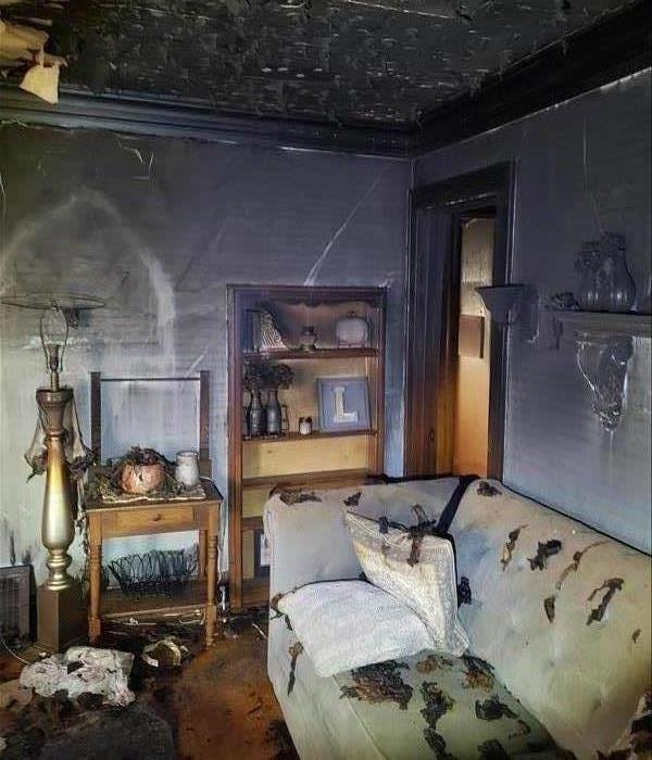 Picture of Living room Heavily Smoke Damaged